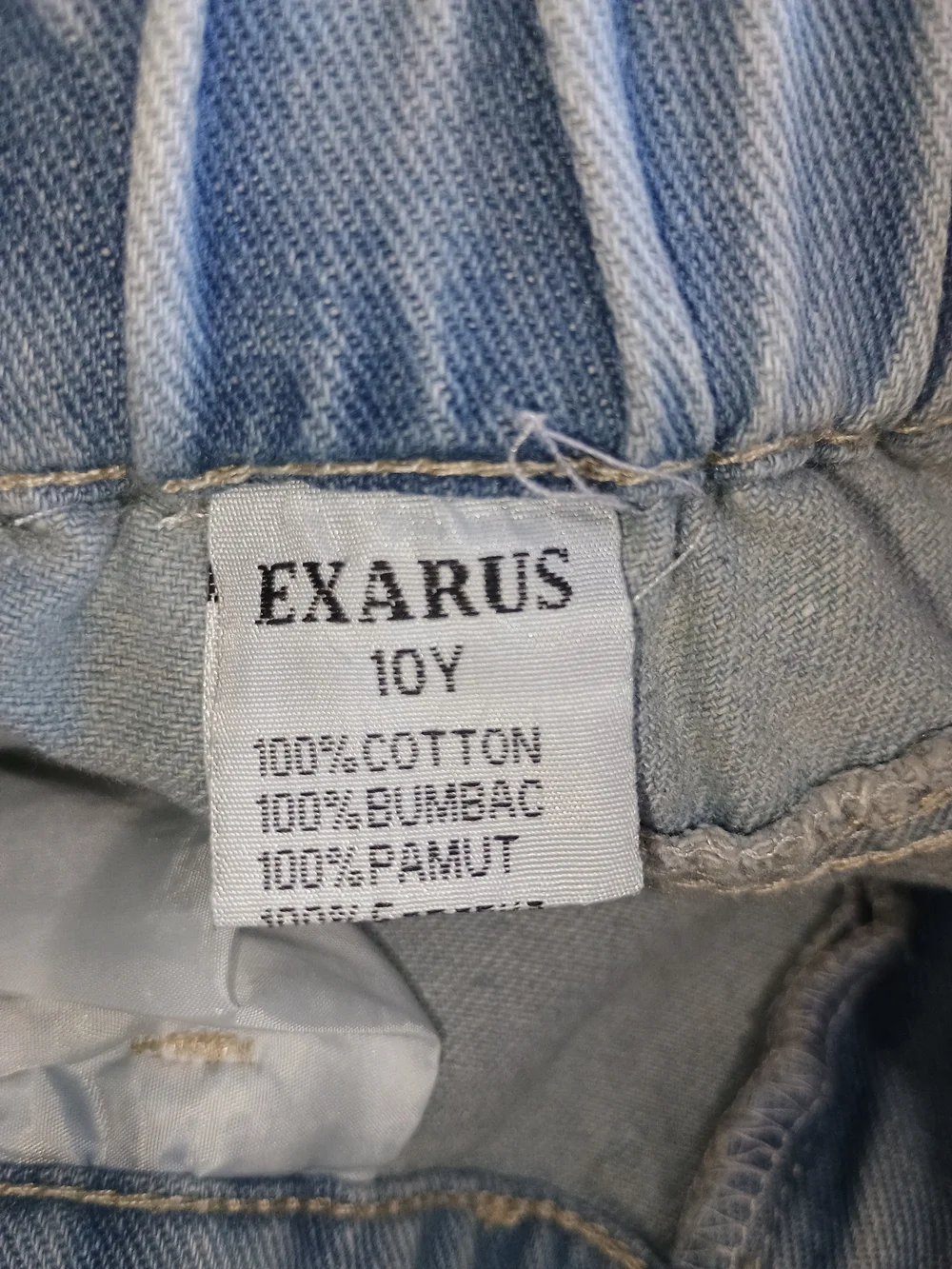 Kids Light Blue Cargo Jeans with Multi-Pocket Design